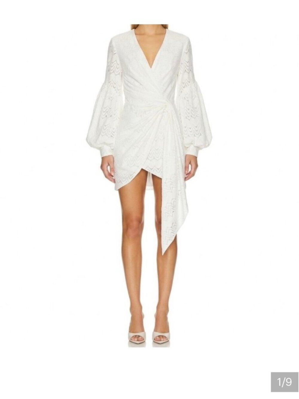 Hanley Lace Wrap Dress In Ivory